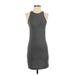 Divided by H&M Casual Dress - Mini High Neck Sleeveless: Gray Marled Dresses - Women's Size Small