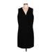 Armani Exchange Casual Dress - Sheath V-Neck Sleeveless: Black Print Dresses - Women's Size 12