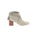 Via Spiga Ankle Boots: Gray Print Shoes - Women's Size 9 - Almond Toe