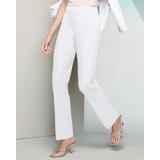 Blair Women's Slimtacular® Straight Leg Pull-On Pants - White - 2X - Womens