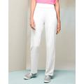 Blair Women's Go Everywhere Straight Leg Pull-On Knit Pants - White - L - Misses