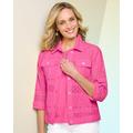 Blair Women's Forever Eyelet Jacket - Pink - L - Misses