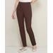 Blair Women's Everyday Slim-Leg Ponte Knit Pull-on Pants - Brown - PS - Petite