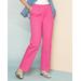 Blair Women's Classic Comfort® Straight Leg Pull-On Pants - Pink - M - Misses