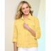 Blair Women's Forever Eyelet Jacket - Yellow - PL - Petite