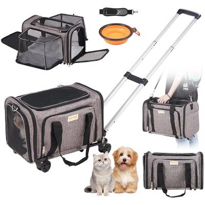 Hundetrolley Faltbarer Hunderucksack Max.11,3kg Tragfähigkeit Transporttasche aus 600D Oxford-Stoff Image