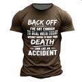 reculer j'ai assez à gérer aujourd'hui style de rue pour hommes t-shirt imprimé 3d tee sports vacances en plein air sortir t-shirt noir marron vert manches courtes col rond chemise printemps vêtements vêtements