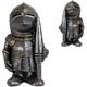 1 pièce résine chevalier gnome garde médiéval épée guerrier ornements statique nain soldat maison jardin décoration médiéval chevalier de la croix templier croisé figurine costume d'armure maison