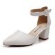 Femme Chaussures à Talons Chaussures de mariage Chaussures habillées Bureau du quotidien Talon Bottier Bout pointu Confort Marche Cuir microbien Boucle Argent Amande Noir