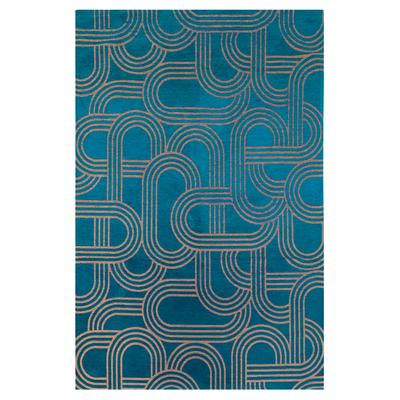 Tapis de salon moderne tissé plat bleu 140x200 cm