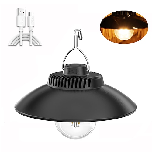 LED-Campingleuchten im Freien wiederaufladbare tragbare Laterne beleuchtet wasserdichte Taschenlampe 2 Beleuchtungsmodi Image