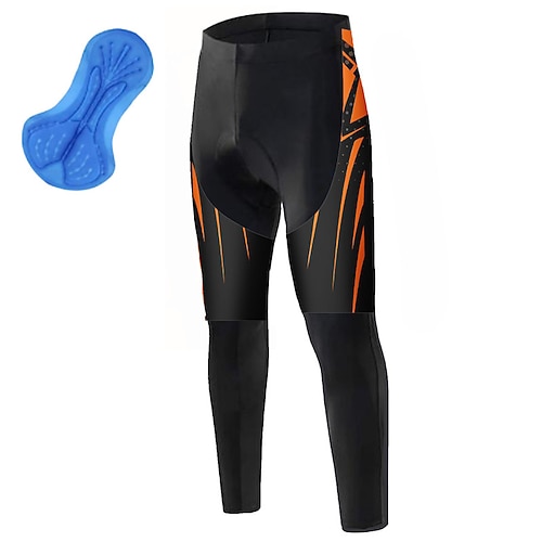 Herren Grafik Fahrradhosen Fahhrad Unterteile Mountainbike MTB Straßenradsport Sport 3D-Polster Schnelltrocknend Feuchtigkeitsableitend Atmungsaktiv Gelb Rot Spandex Bekleidung Fahrradbekleidung