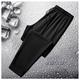 Men's Trousers Summer Pants Casual Pants Elastic Waist Zipper Pocket Solid Color Wrinkle Resistant Sports Full Length Outdoor Casual Casual Trousers Black Grey High Waist Stretchy