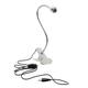 BlackSliver 3W Led Desk Lamp USB Table Lamp Light with Clip Holder Flexible Bed Reading Book Night Light for Study Office Work 1pc