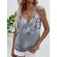 Women's Tank Top Camisole Vest Floral Casual Print Gray Sleeveless Fashion Streetwear V Neck Summer