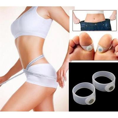 2Pcs Magnet Lose Weight Technology Healthy Slim Loss Toe Ring Sticker Silicon Foot Massage Feet Loss Weight Reduce