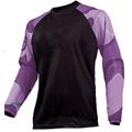 Herren Radtrikot fahrradbekleidung Fahrradtrikot Downhill Jersey Fahrradtrikot Langarm MTB Mountain Rennrad Winter Schwarz / Orange Schwarz Dunkelviolett Schwarz Geometrisch Fahhrad Trikot warm