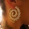 Exaggerated Large Spiral Earrings Swirl Gear Heart Shape Vintage Ear Jewelry For Women Girls 1Pair