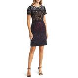 Lace Colorblock Sheath Dress