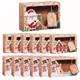 3/6/9/12pcs, Christmas Paper Box, Kraft Paper Candy Boxes, Merry Christmas Cookie Gift Box With Diy Gift Tag, Clear Window Packaging Bag, Party Favors, Christmas Party Decor Supplies