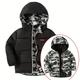 Boys Winter Windproof Reversible Hooded Coat, Padded Light Warm Jacket Cute Hooded Outerwear