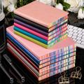 1pc A5/a6 Cute Notebook With Rainbow Border 100 Sheets Lined Papers For Student Record Drawing Excerpt School Office Rose Red/blue/green/black