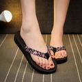 Flower Print Platform Sandels, Lightweight Slide Sandals, Casual Slippers, Women's Footwear