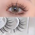 Transparent Stem False Eyelashes, Wavy Lashes False Eyelash Extensions Makeup Beauty Cosmetic