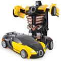 One-key Transforming Car Toys Automatic Transforming Robot Plastic Model Car Christmas Halloween Gifts Christmas, Halloween, Thanksgiving Day Gift Easter Gift