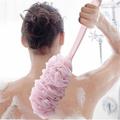 Soft Nylon Mesh Sponge Back Scrubber For Shower - Long Handle Bath Body Brush For Men And Women - Exfoliating Scrub Cleaning Luffa For Elderly - Gentle And Effective Exfoliation