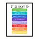 Boho Classroom Decor, It Is Okay To Feel, My Feelings, Classroom Poster, Educational Wall Art, Be Yourself, Playroom, School Counselor, Therapy Office Decor, Teacher Must Haves, Teacher Desk Decor