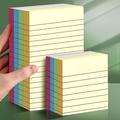 200pcs Colorful Horizontal Line Sticky Note 4 Colors Portable Student Note Marking Writing Memo Pad Self-stick Note Pads For School Office Large Small