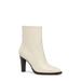 Pilar Pointed Toe Bootie - White - PAIGE Boots