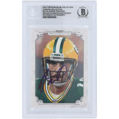 Aaron Rodgers Green Bay Packers Autographed 2013 Topps Museum Collection Canvas #CC-24 Beckett Fanatics Witnessed Authenticated 10 Card