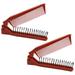 2 Pcs Portable Hair Brush Curls Compact Hair Comb Pocket Brush Portable Folding Mini Red Plastic Travel Toddler