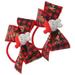 2 Pcs Bow Girl Hair Rope Accessory for Girls Accessories Christmas Elastic Ponytail Holder Red Fabric Child