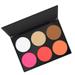 6 Colors Face Blush Palette Fine Powder Texture Cosmetics Powder Blush Palette for Makeup