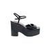 Dolce Vita Wedges: Black Print Shoes - Women's Size 9 1/2 - Open Toe