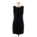 Rag & Bone Casual Dress - Mini Scoop Neck Sleeveless: Black Solid Dresses - Women's Size 8