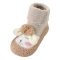 kpoplk Baby Girls Shoes Baby Home Slippers Cute Warm House Slippers For Lined Winter Indoor Shoes Baby Sneakers(Khaki)