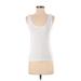 Abercrombie & Fitch Active Tank Top: White Solid Activewear - Women's Size Small