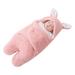 EUBUY Baby Plush Blanket Super Soft and Fluffy Wool Sleeping Bag Soft Quilt Baby Shower Gift for Baby 0-1 Months Pink