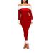 Women Sexy Christmas Costumes Off Shoulder Long Sleeves Bodycon Romper Party Clubwear