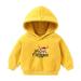 Virmaxy Christmas Toddler Baby Boys Girls Cute Hoodies Deer Tree Printed Letter Graphic Hoodies Long Sleeve Pullover Plush Sweatshirt with Robbie Cuffs For The Baby Christmas Gifts Yellow-B 2T