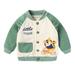 Toddler Boys Girls Jacket Children Kids Baby Cartoon Animals Long Sleeve Print Letter Baseball Coats Outwear Outfits Clothes Size 3-4T