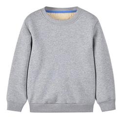 Elainilye Fashion Kids Sweatshirts Toddler Boys Girls Plush Warm Sweatshirt Long Sleeved Casual Sports Tracksuits Top Gray