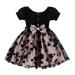 Toddler Girl s Dress Cute Soft Fly Ruffled Sleeve V-Neck Floral Prints Party Wedding Princess Dresses Elegant Cute Outwear