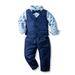 Hirigin Baby Boys 3Pcs Gentleman Outfits Sailboat Print Shirt + Pants + Vest