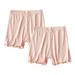 Little Girls Insurance Underpants Double Layer Front Crotch Bottoming Shorts For Women And Girl Summer Thin Style Children s Leggings Shorts Pink 5 Years-6 Years