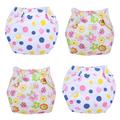 HAOAN 4Pcs Training Pants for Boys Girls Toddlers Baby Potty Training Cotton Absorbent Training Pants Unisex Toddler Pee Pants for Boys & Girls(2 * Pink Dots+2 * Sunflower)